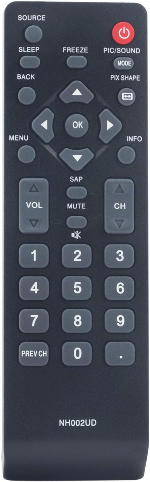 New NH002UD Replacement Remote Control for Sanyo TV FW32D06F FW50D36F FW43D25F FW40D36F FW55D25F RTNH002UD