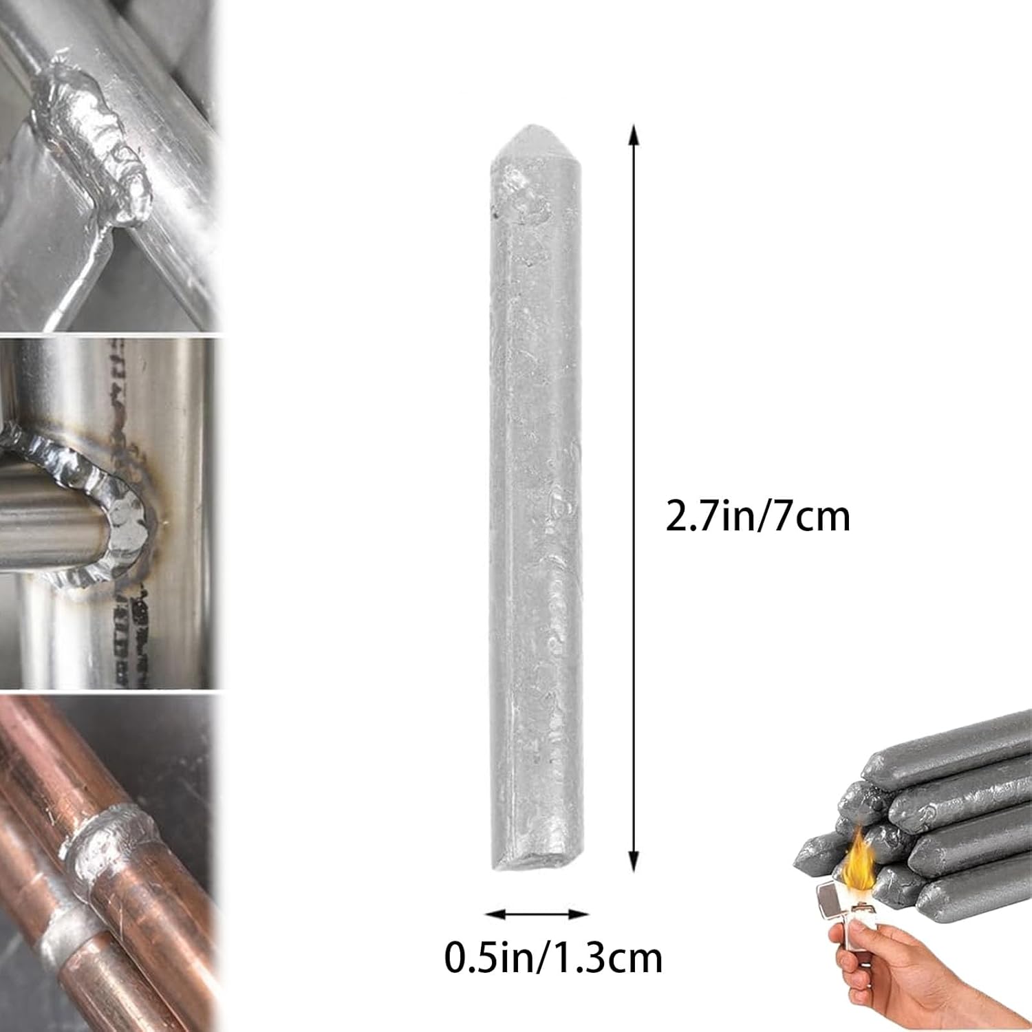 Low Temperature Universal Welding Rod, Lighter Melt Welding Rods, Easily Fusible Aluminum Weldings Rods for Stainless Steel, Iron, Aluminium, and Other Metals, Perfect for Beginners