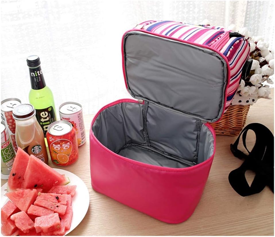 Picnic Baskets Small Picnic Basket Lunch Tote Two Layer Cooler Backpack Outdoor Picnic Bag for Grocery Kayak Camping Hiking