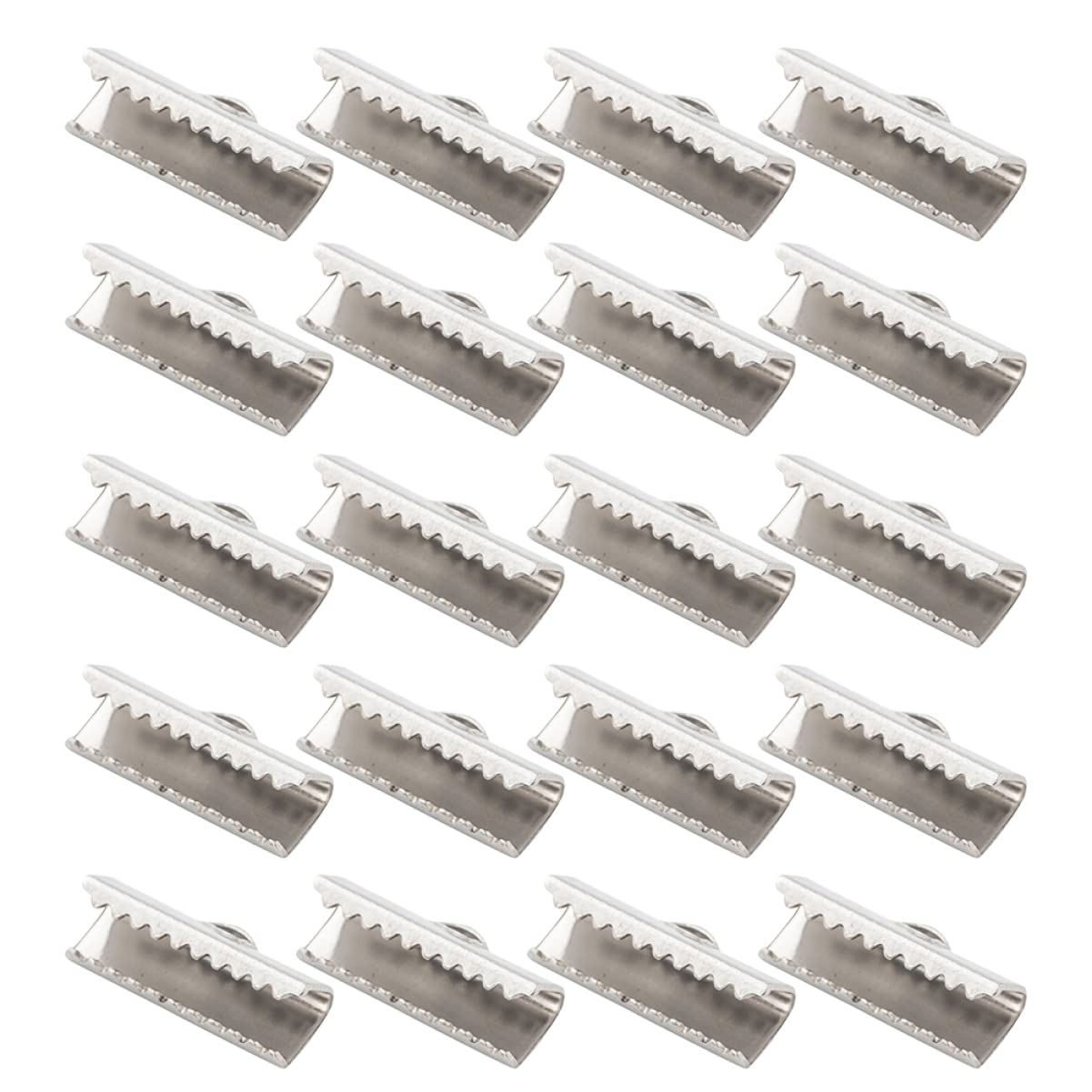 KONTONTY Jewelry Clasps and Closures 100pcs Pinch Crimp Ends for Bracelet Necklace Making