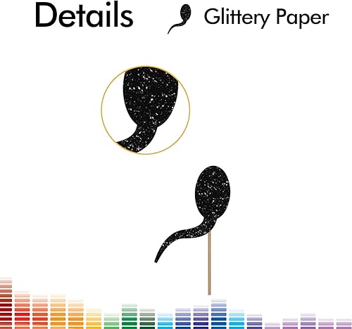 Miniatura 3 de 24 adornos para cupcakes de esperma, decoración de fiesta de noche de soltera, palillos sexys de comida para despedida de soltera, decoración de