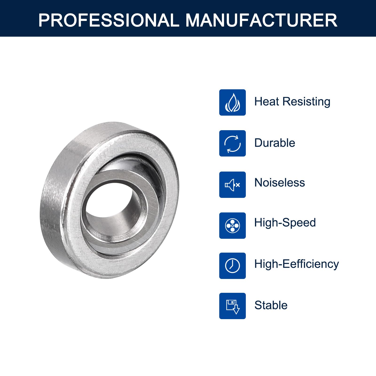 HiPicco GE5C Radial Spherical Plain Bearings, ID 5mm x OD 14mm x