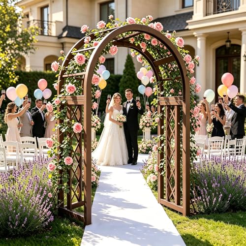 Arcos de paso metálicos para decorar bodas y delimitar senderos en el césped 6