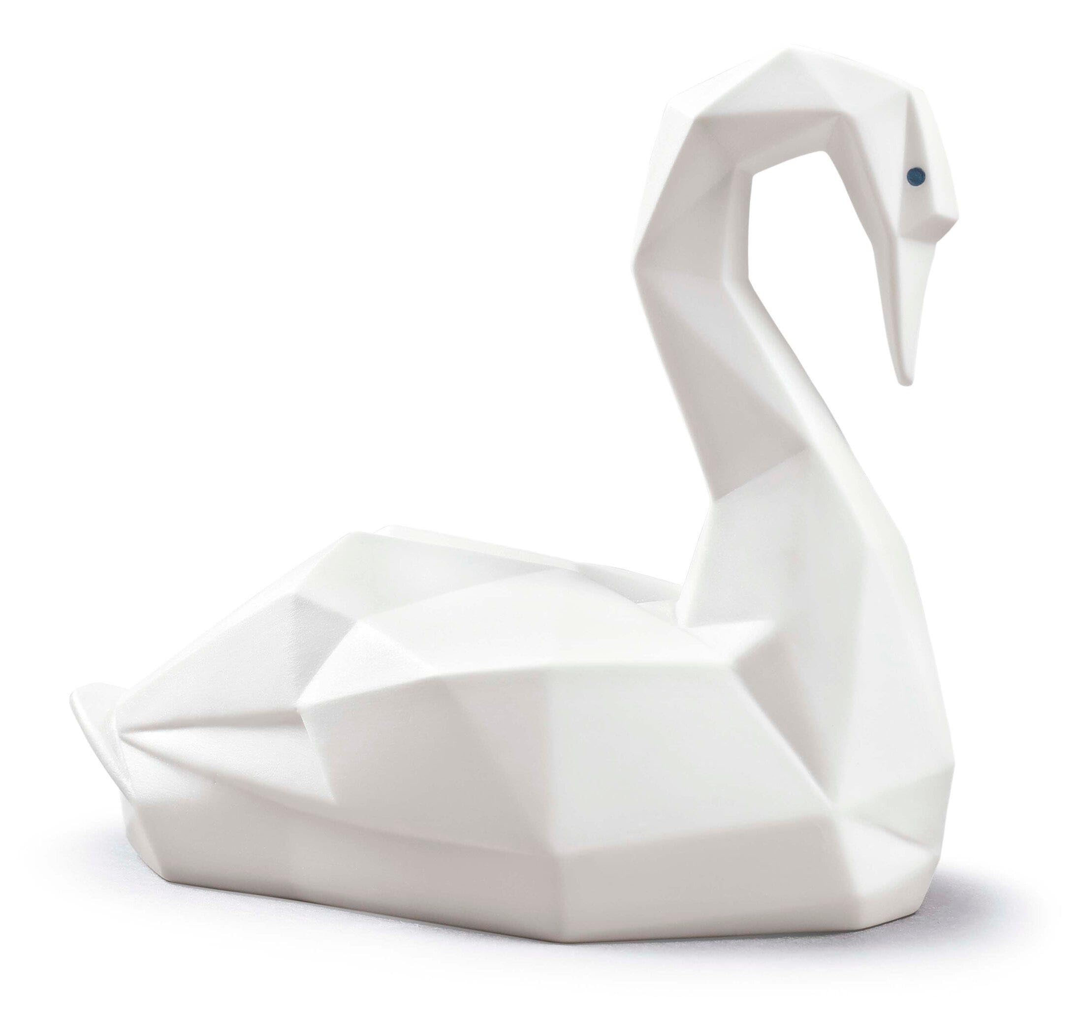Amazon.co.jp: LLADRÓ 白鳥フィギュア マットホワイト 磁器の白鳥
