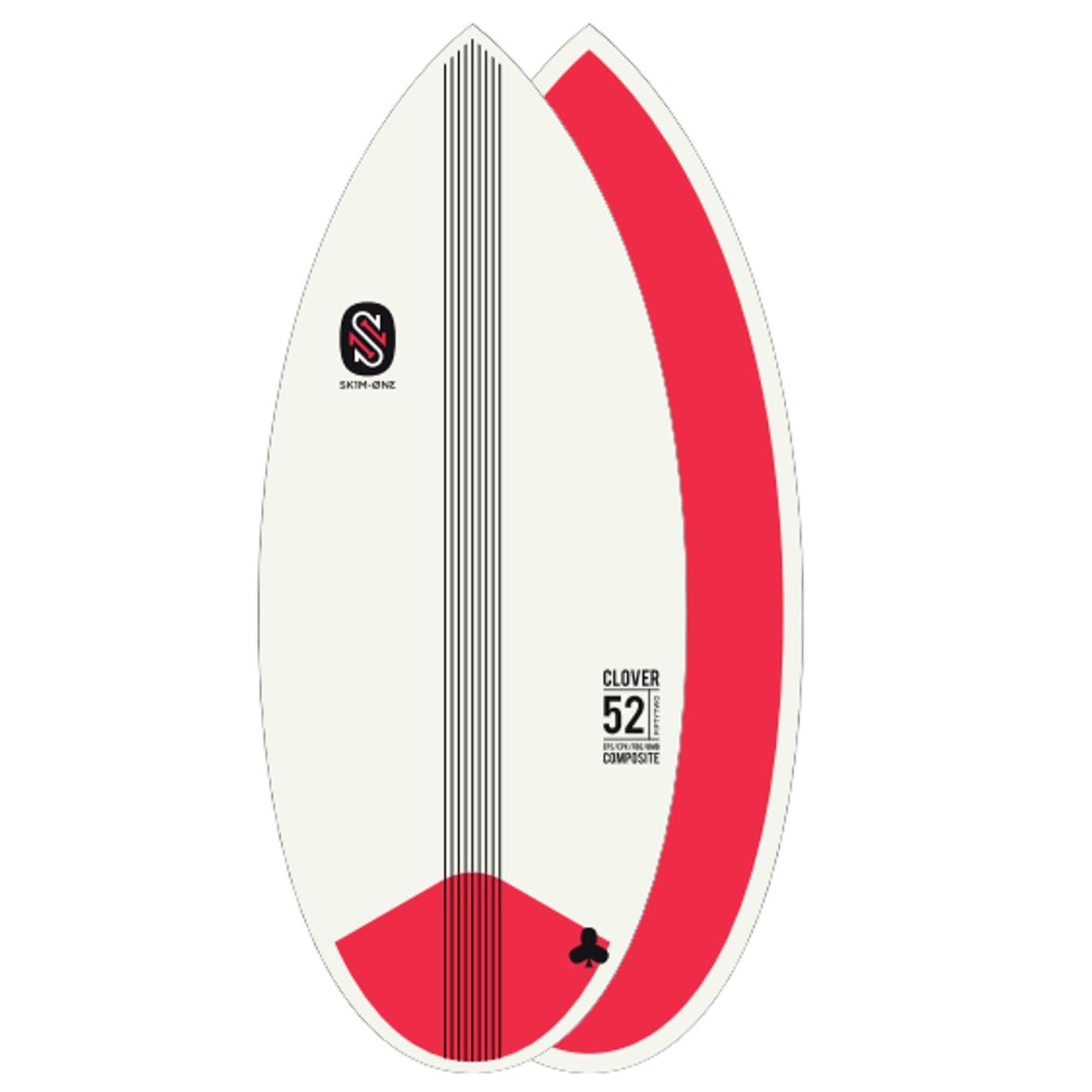 Skimone Skimboard Eps Epoxy bambù 52 Hunter Bianco Rosso