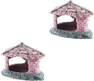 2 Peças DIY Ornamento Aquário Decoração Caverna Decoração Paisagismo Aquário Decorações Resina Aquário Ornamentos Habitat Aquário Ornamentos Aquário Aquário Adereços Pet Adereços
