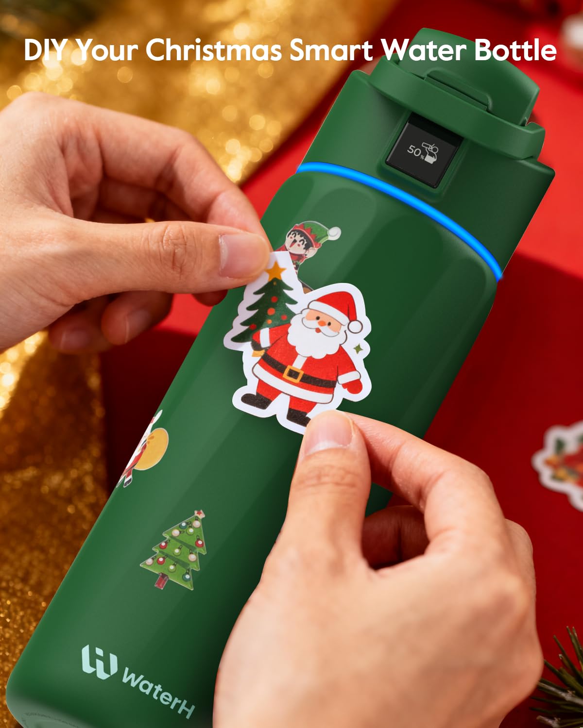 WaterH Boost Smart Water Bottle that Reminds You to Drink, BPA-Free Stainless Steel Vacuum Insulated Bottle - Image 3