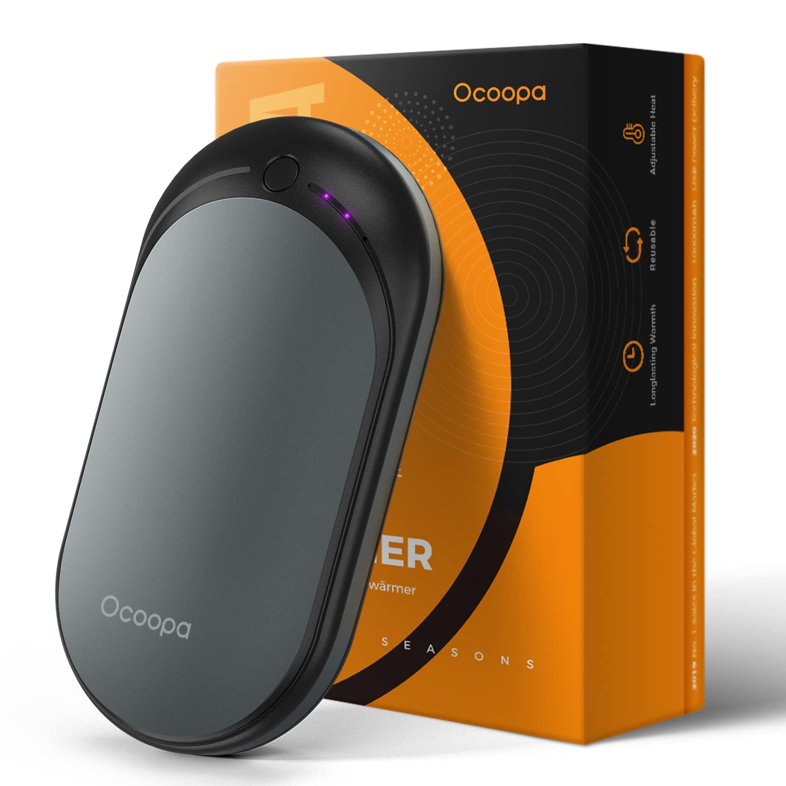Chaufferettes Mains Rechargeables OCOOPA - Lot De 2, 3 Niveaux De Chaleur, USB, Pour Extérieur Et Santé - 6