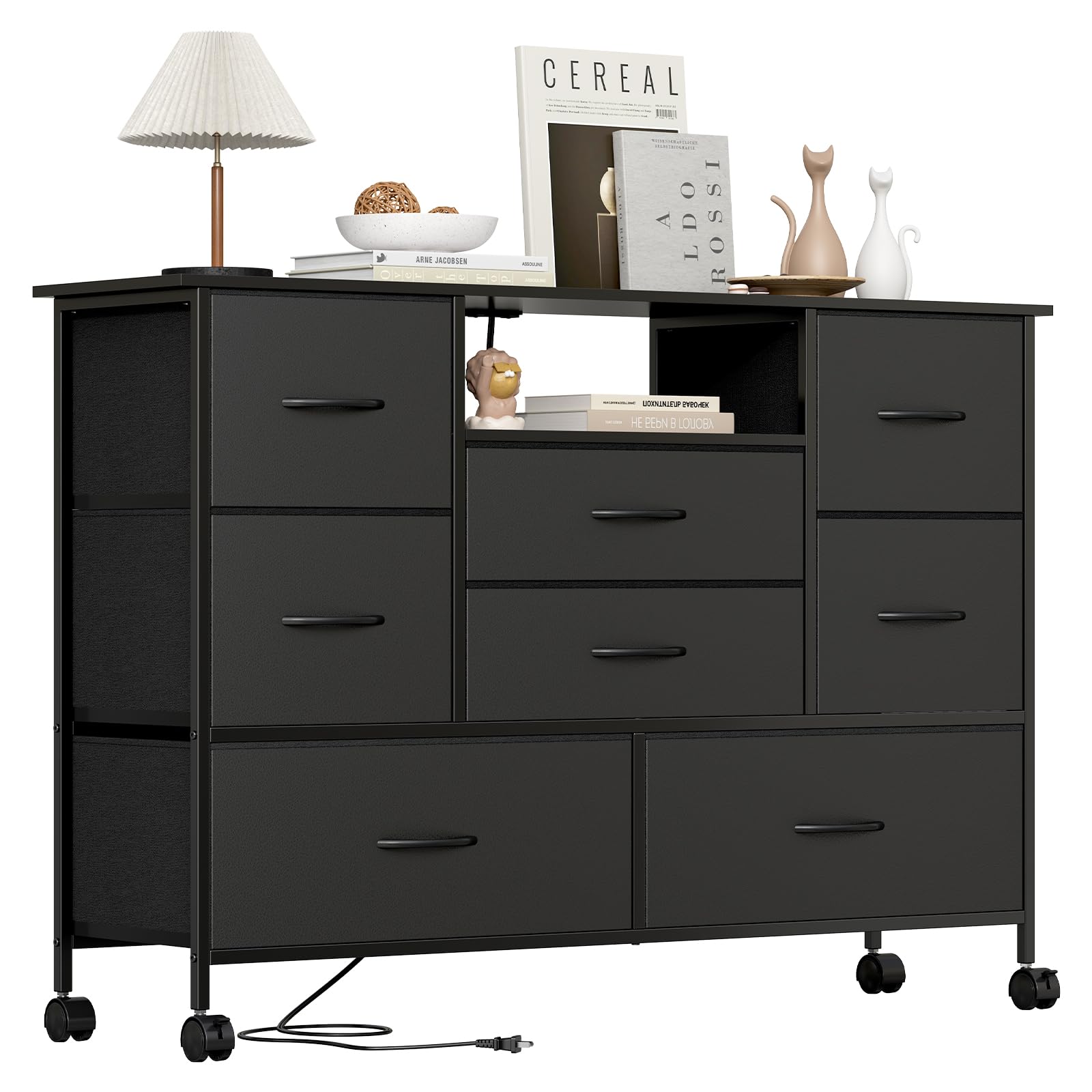 Amazon｜LunarLight チェスト タンス 幅114.5奥行30高さ79㎝ 収納