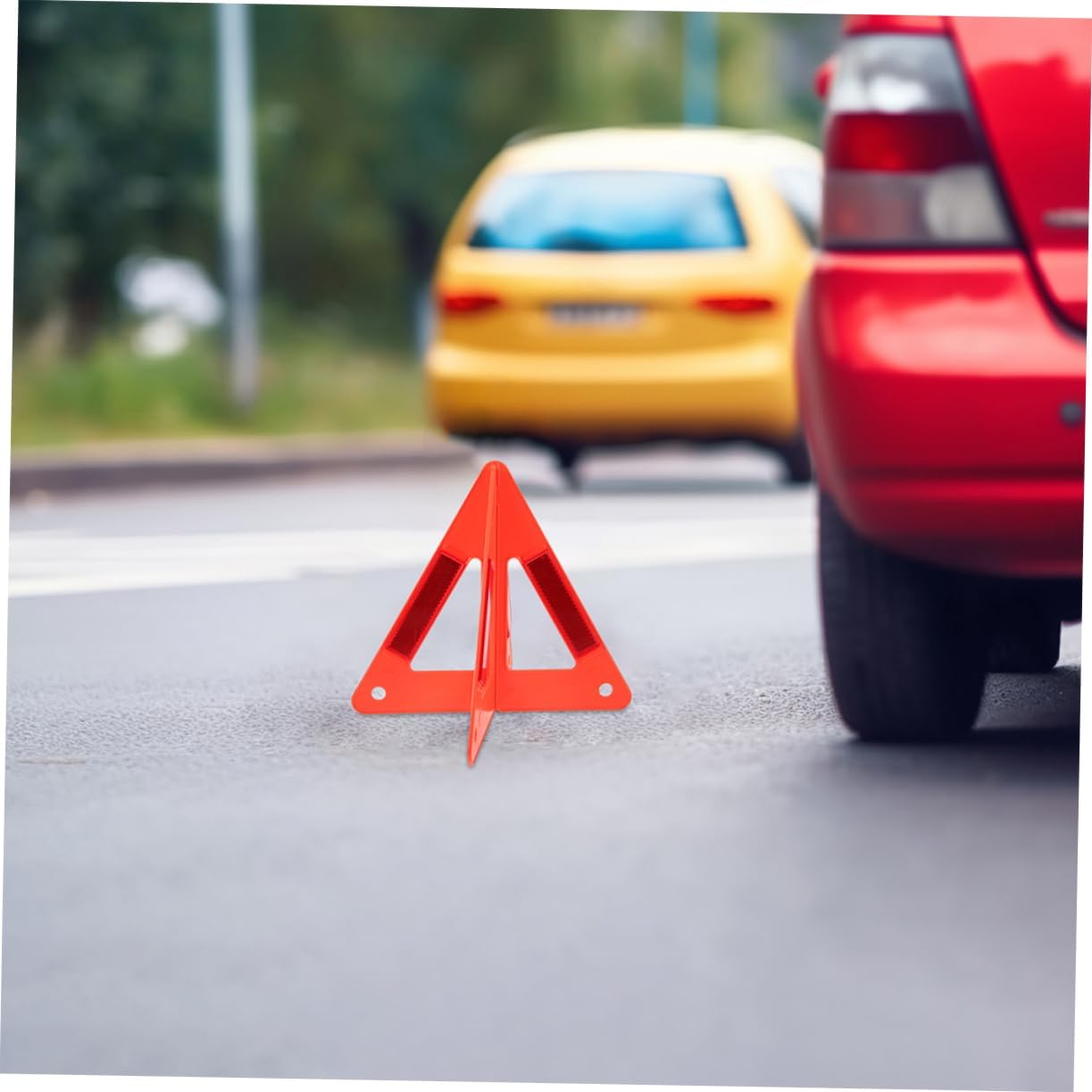 3pcs Triangle Structure Stability Emergency Warning Triangle Safety Reflective Roadside