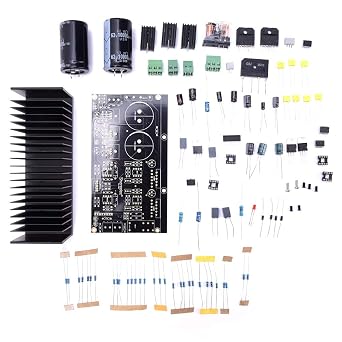 DIY LM3886 Stereo Amplifier Board Kit, Dual Channel Power Amp with Heat Sink, Overheat and Short Circuit Protection, Easy Assembly