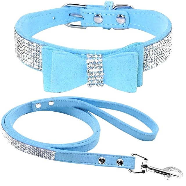 haoyueer Lindo Deslumbrante y Elegante Elegante de Gamuza Suave de Cuero con Diamantes de Imitaci de Cristal…