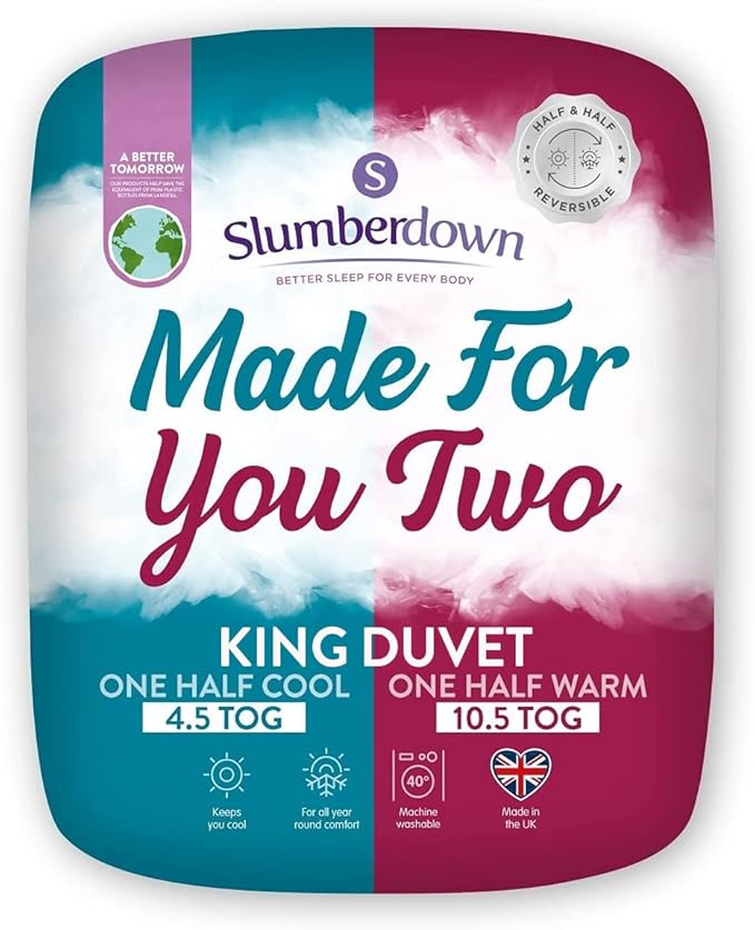 Slumberdown Made For You Two King Size Duvet 4.5 Tog Plus 10.5 Tog Duo