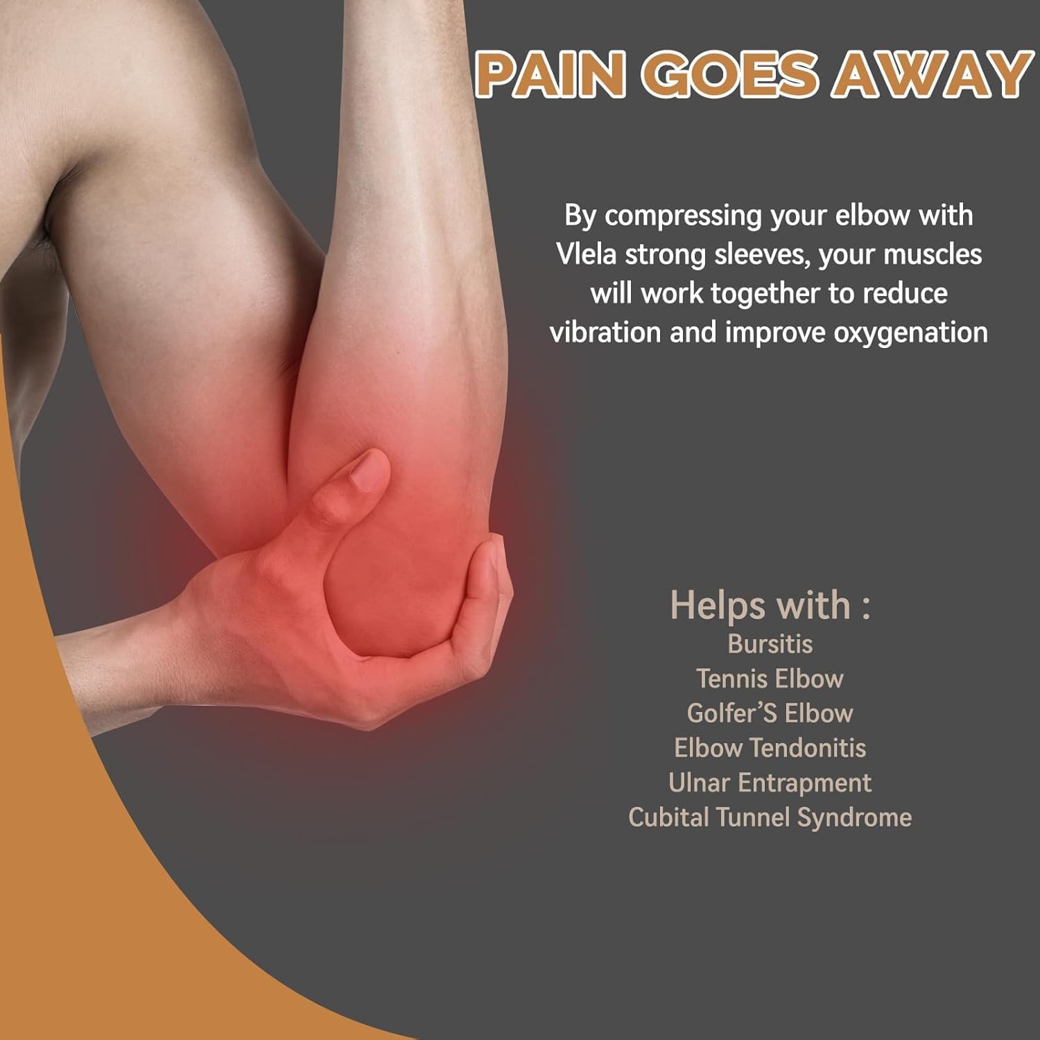 Copper Elbow Sleeve,Elbow Compression Sleeve, Elbow Brace For Tendonitis and Tennis Elbow,Golfers, Arthritis, Bursitis. Elbow Pain Relief,Weightlifting, Fit for Men & Women - Image 5