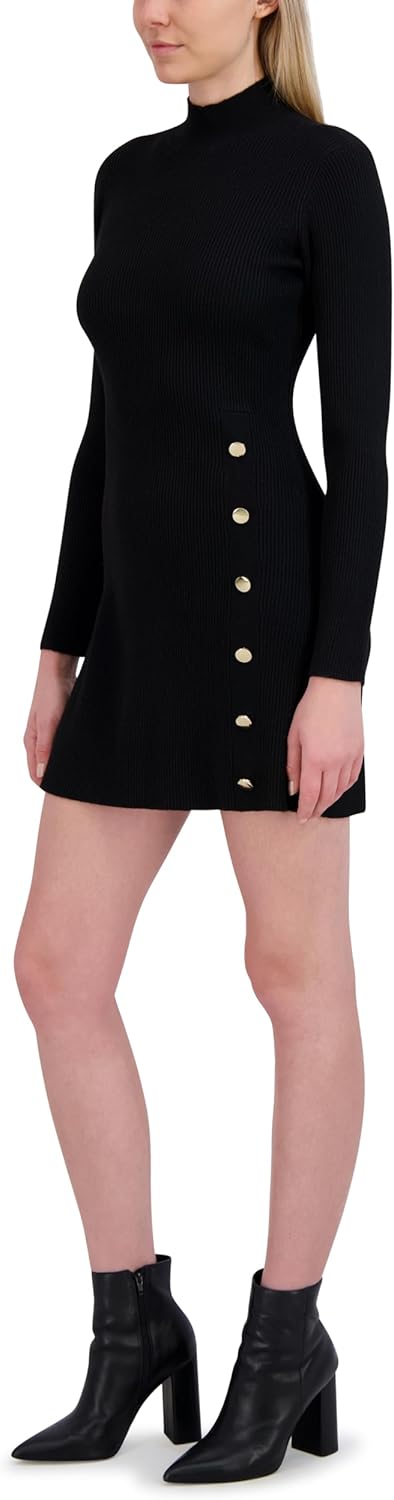 Laundry by Shelli Segal Women's Layla Long Sleeve Sweater Dress – Stretch Knit - Image 3