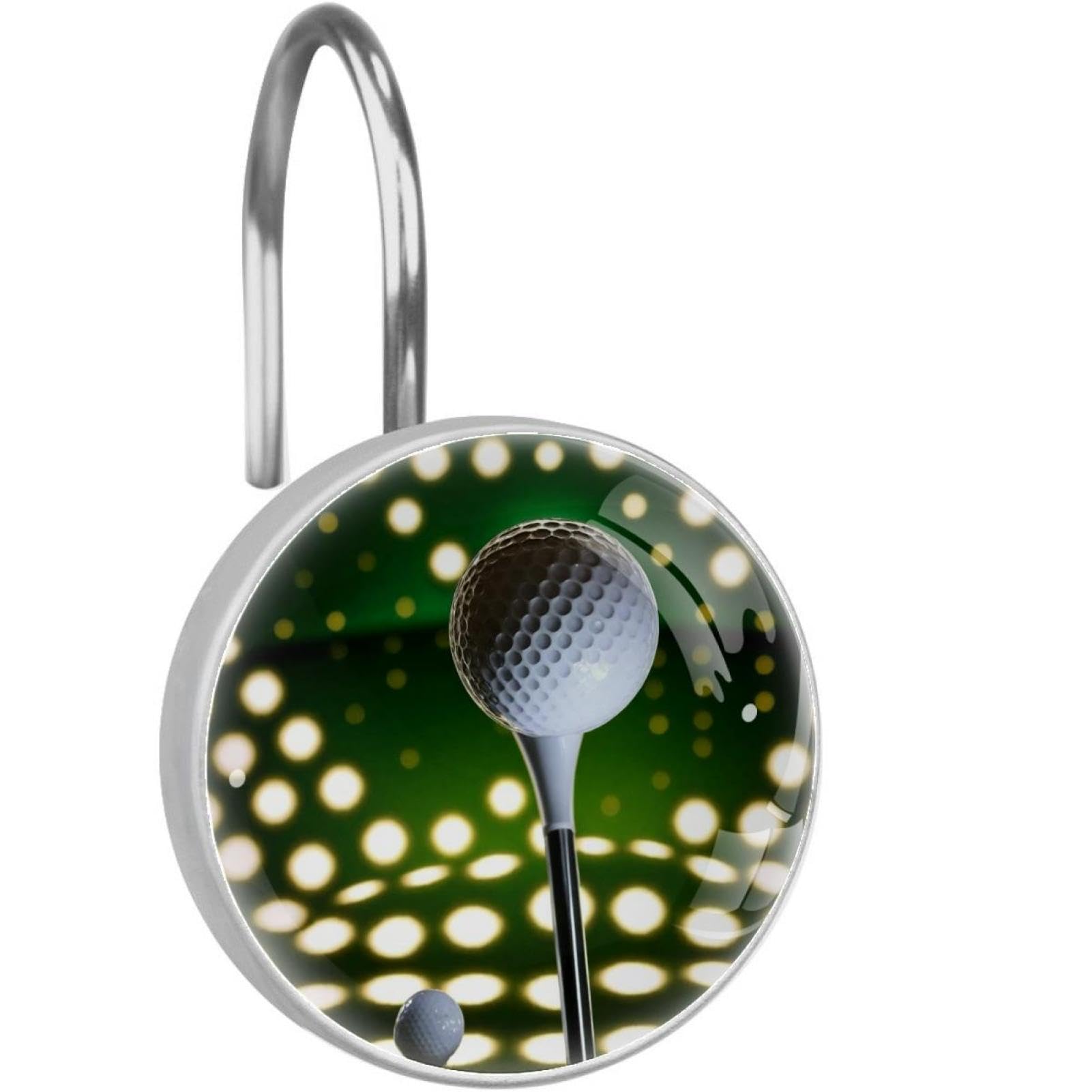 Crochets de douche balle de golf en verre bleu sarcelle de haute qualité