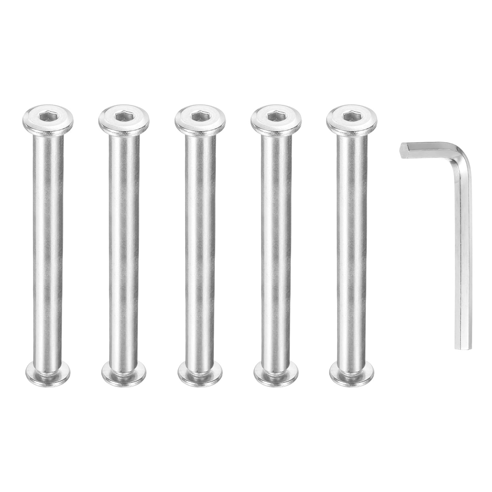 PATIKIL M6x6mm Hex Chicago Screws 8x80mm