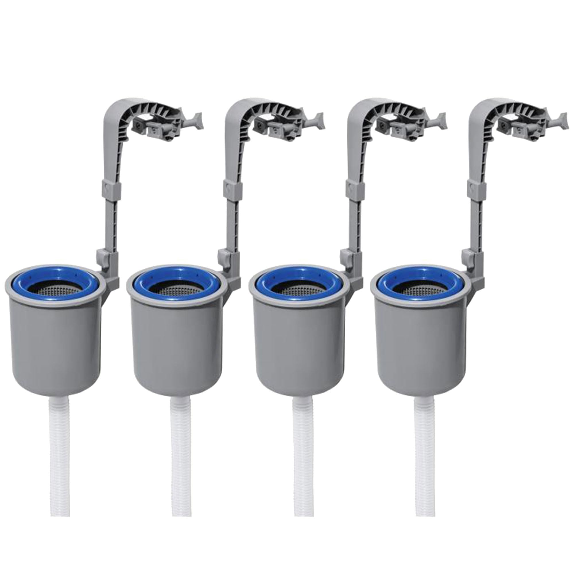 Bestway Flowclear - Skimmer automatico da parete per piscine fuori terra con pompe filtranti da 530 galloni e sopra, confezione da 4, bianco/blu