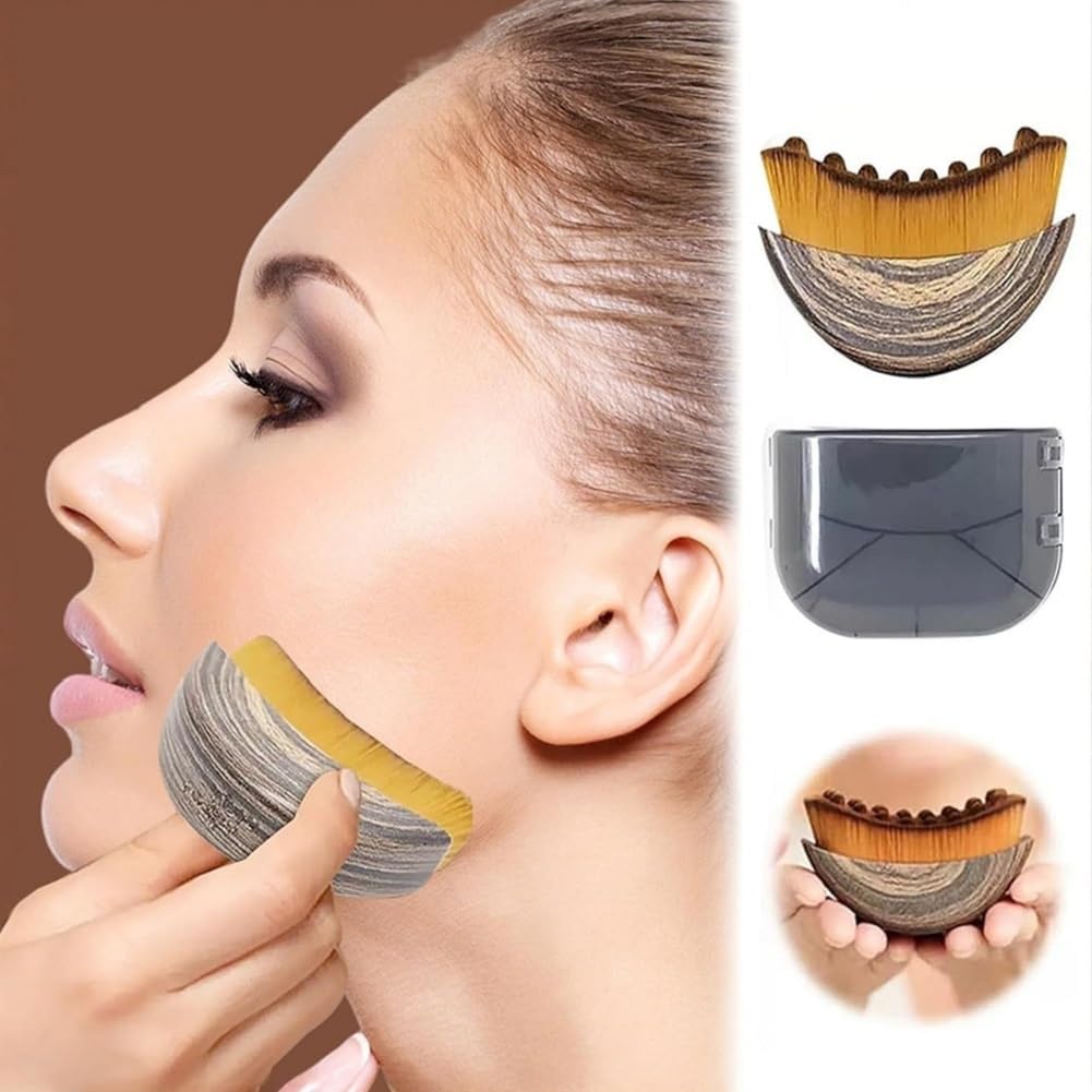 Lymphatic Contour Face Brush 2-Pack Gua Sha Massage Tool Drainage | Lymphatic Drainage Face Massage Brush for Gua Sha, Reduces Puffiness, Glows Skin. Ergonomic 2-Pack for Daily Facial&Body Use