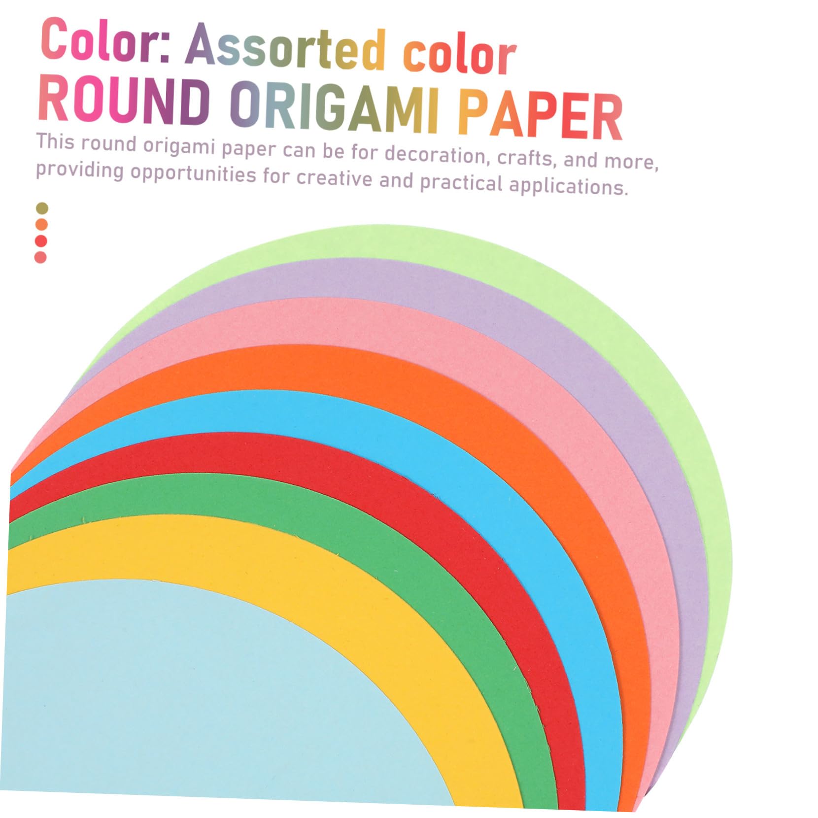 PLAFOPE Papier Origami Cartonné Rond Pastel 500 Feuilles Résistant et Facile à Plier pour Bricolage, Décoration et Emballage Présents