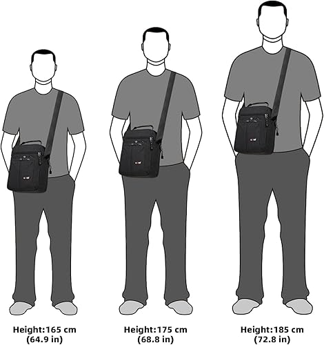 Miniatura 6 de KL928 Bolsa de mensajero para hombre Bolso cruzado de hombro, bolsa de viaje para hombre, bolso casual para trabajo y negocios