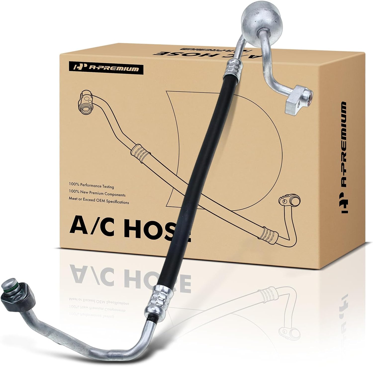 A-Premium A/C Discharge Line Hose Assembly Compatible with Ford Taurus 2013-2017, Special Service Police Sedan 2014-2018 & Lincoln MKT 2013-2016, 2.0L, Compressor to Condenser
