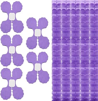 10 PCS Four Leaf Clover Paper Garland Party Decorations Streamers 3D Hanging Garland Yellow for Birthday Wedding Baby Shower Party Home DecorSSY/Purple