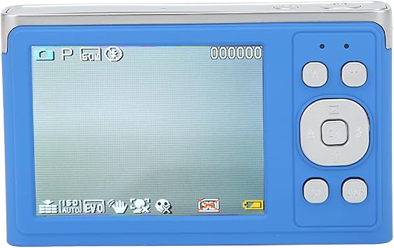 4K Mirrorless Camera with 2.88in LCD, Autofocus, 16X Zoom, 50MP Pixels, Compact and Portable, LED Fill Light, for Macro Blue