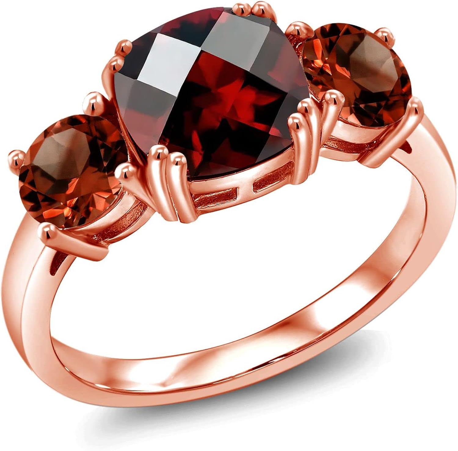silver and garnet ring
