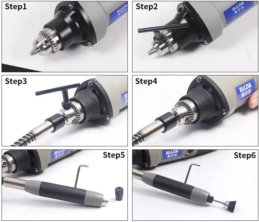 Allsome 110cm Electric Grinding Flexible Shaft Fit for Rotary Grinder Tool for Dremel 400W Rotary Tools