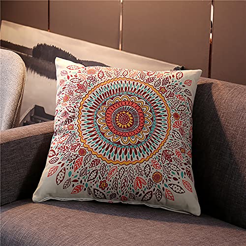 Dekorative Kissenbezug Mandala, 4er Set Zierkissenbezüge Weiches Bunt Boho Kissenhülle Sofa Büro Decor Auto Bohemien… – Bild 5