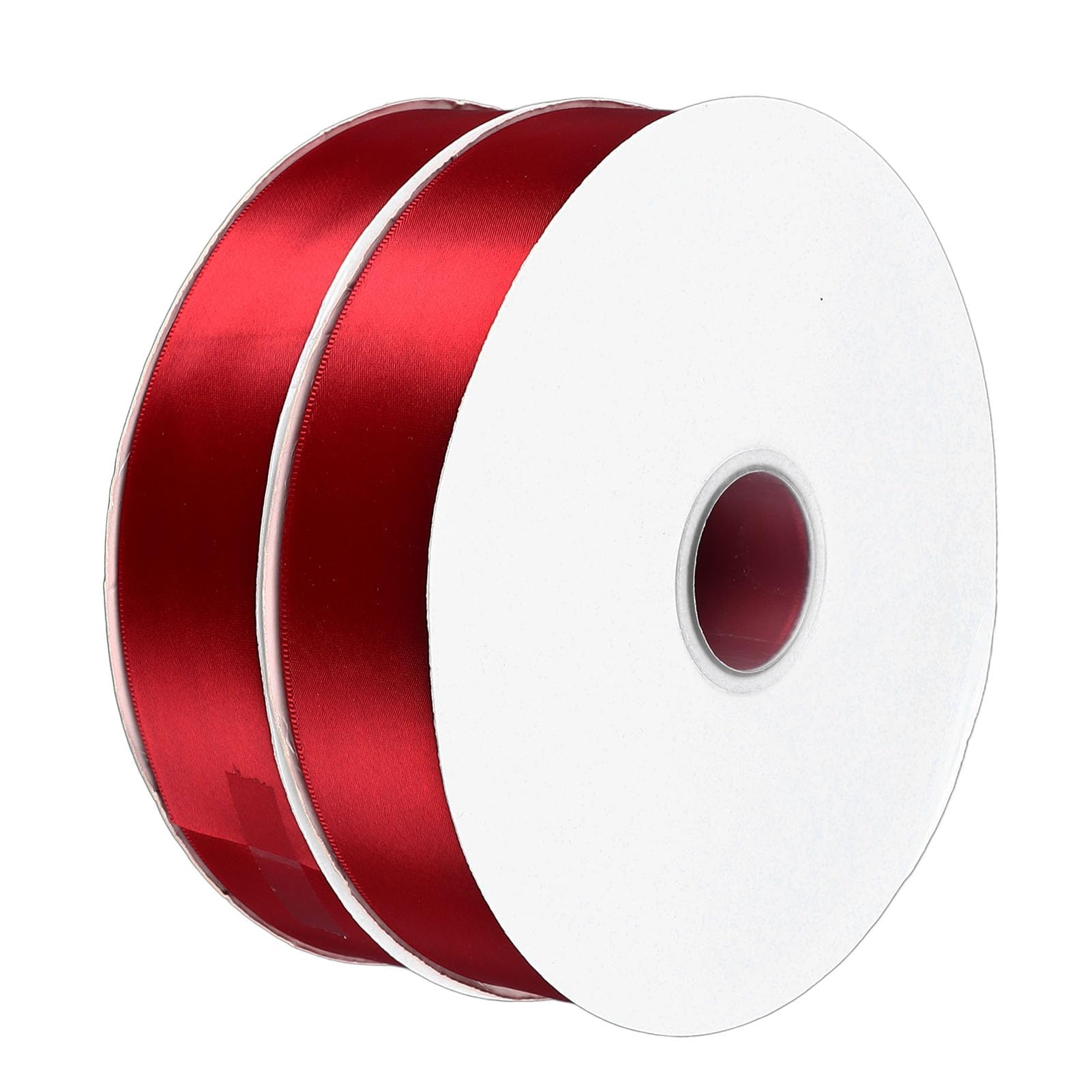 Ruban de satin bordeaux de 4,1 cm de large en polyester pour emballage de boîte à gâteaux de fleurs 91 m de long