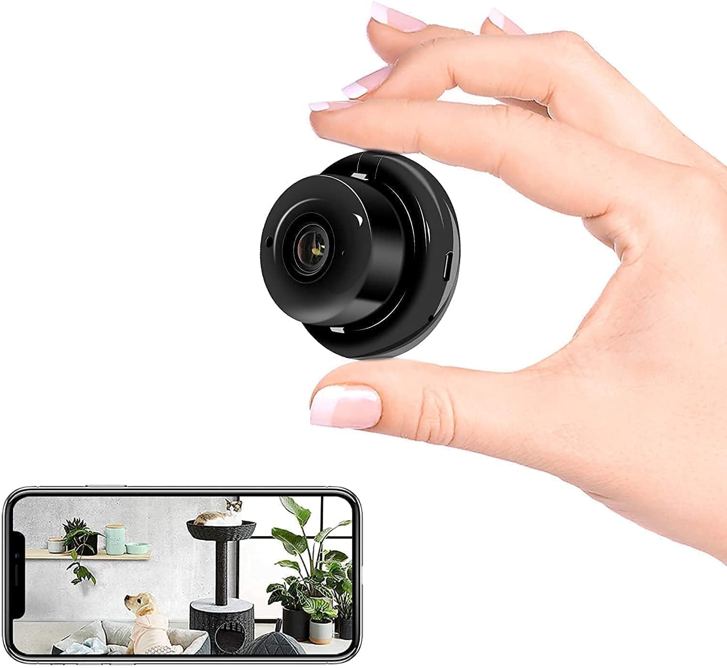 securinnov Mini WiFi Full HD IP Camera Wireless CCTV Security with Microphone Cloud Based Storage Night Vision Motion Detection Two Way Communication Supports SD Card Security Camera (IP Camera)-image-49