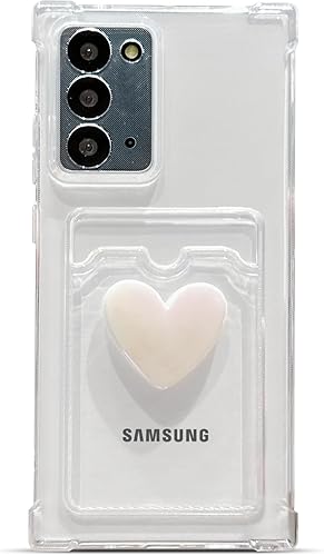 Miniatura 1 de Tuokiou Funda compatible con Samsung Galaxy Note 20 Ultra, bonito diseño de corazón 3D, protección suave a prueba de golpes con tarjetero para