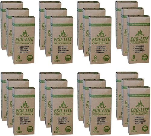 Firelighters 8PC - 24 Pack - Eco-Friendly Fire Starters