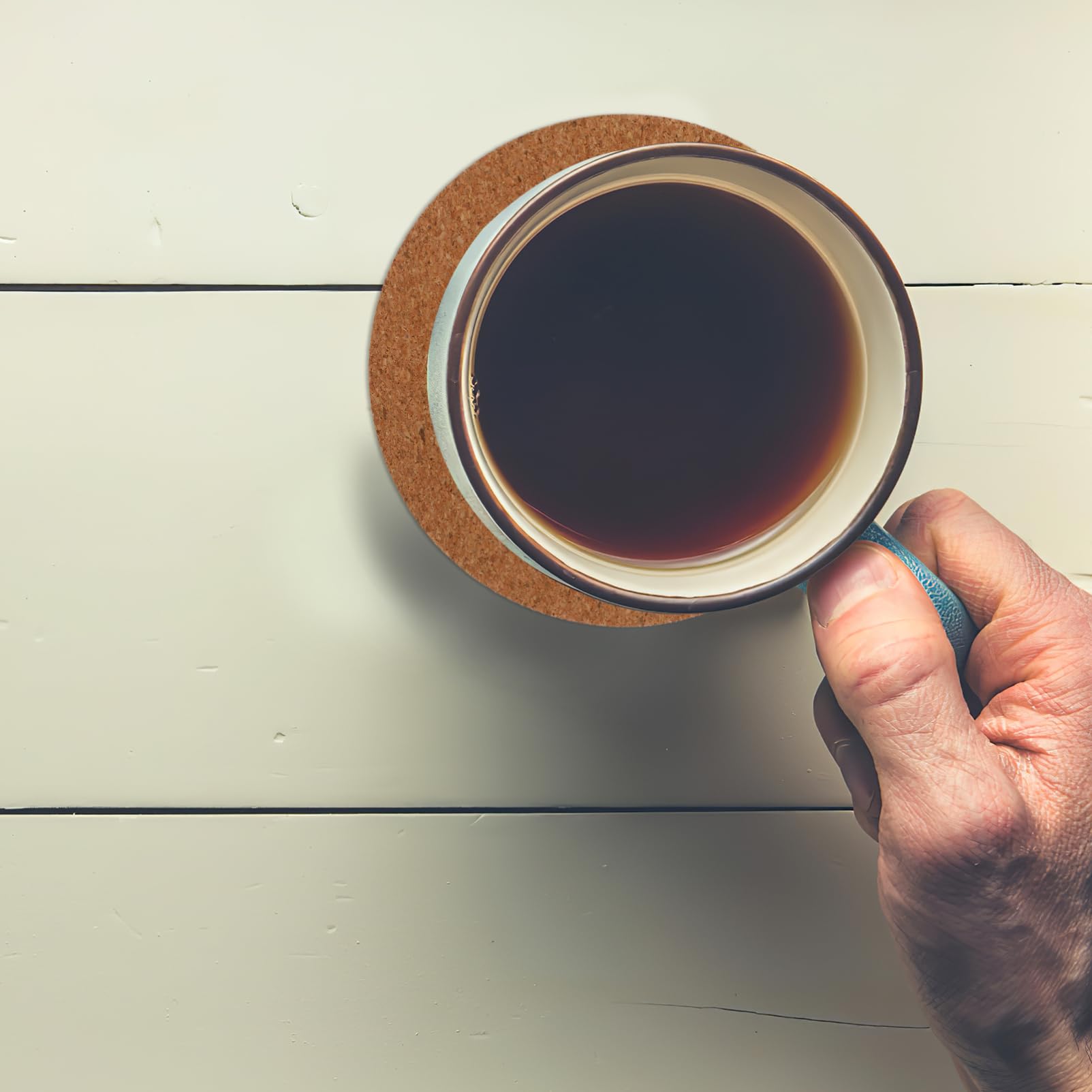 5 Sätze Untersetzer Aus Kork Tassenpads Für Zu Hause Runde Schalenmatten Tassenuntersetzer Für Die Küche Kaffee-untersetzer Für Zu Hause Saugfähiger Kork Light Brown 60 Stück * 5