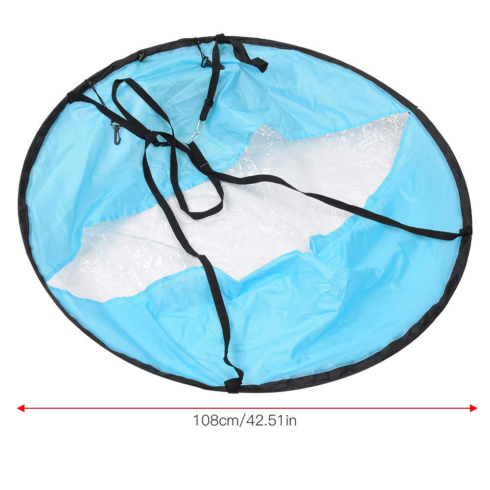 equlup Downwind Wind Paddle, 108cm Portable Folding Downwind Wind Paddle Board Kayak Sail Sailboat Kayak Paddle Board Accessories for Kayak Canoe Boat (Lake Blue)