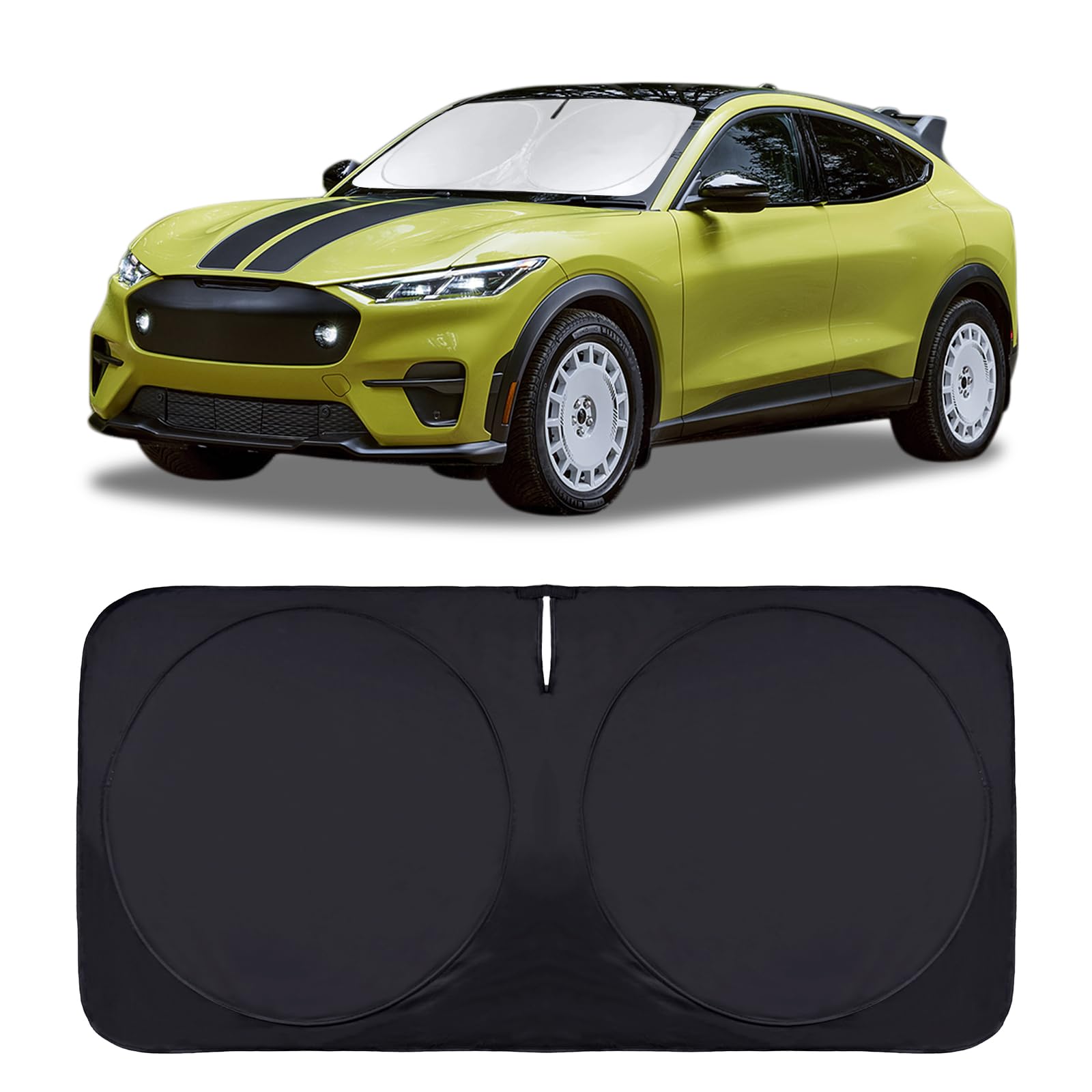 Windshield Sun Shade for Ford Mustang Mach-E 2021-2025 2026 Sunshade Cover