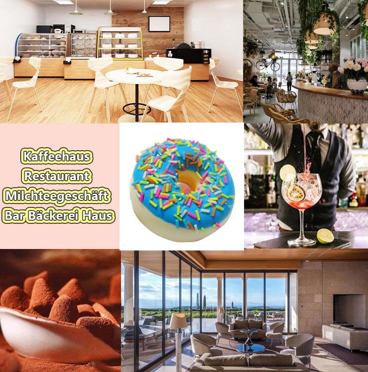 LATRAT 6 Stück Realistische Künstliche Donuts, Künstliche Kuchen Fake Donuts Modell, Simulation Gefälschte Donuts, Kuchenspielzeug, Fotografie Requisiten Heimdekoration