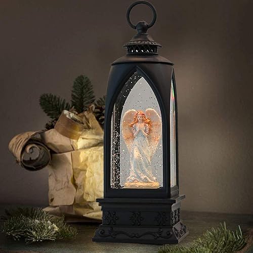 Miniatura 72 de Eldnacele - Linterna navideña musical, de globo, operada con baterías Muñeco de nieve