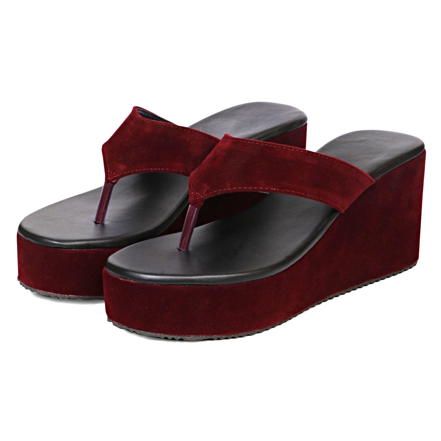 DB Cooper Fashion Platform Wedges Casual Heels Sandals Comfortable and Stylish Women & Girls (Maroon, UK Footwear Size System, Adult, Women, Numeric, Medium, 5) (B0DD3S2QR9) Amazon Price History, Amazon Price Tracker