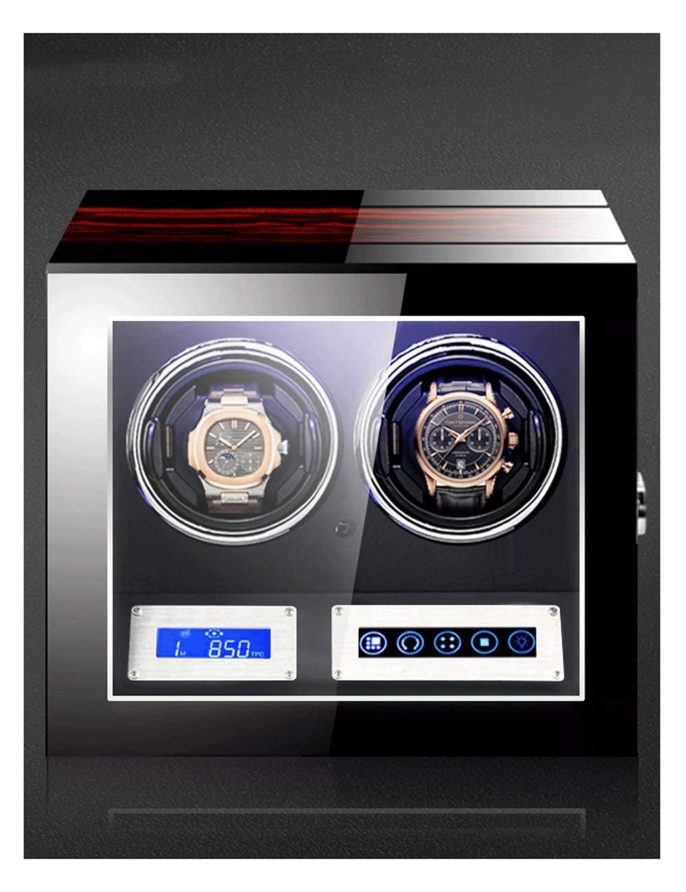Caja Bobinadora para 2 Relojes con Pantalla Táctil y Control Remoto 8