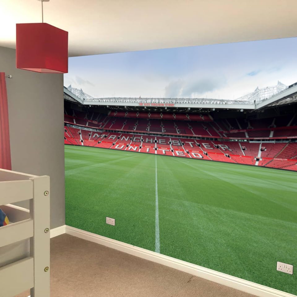 Themed Manchester United Old Trafford Stadium Full Wall Mural - North Stand View Art (2.3m Height x 3m Width)