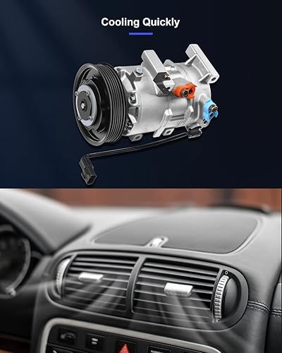 Miniatura 153 de ECCPP Compresor de CA 2001-2006 apto para Hyundai Santa Fe 2.7L Compresor de CA de enfriamiento rápido con embrague