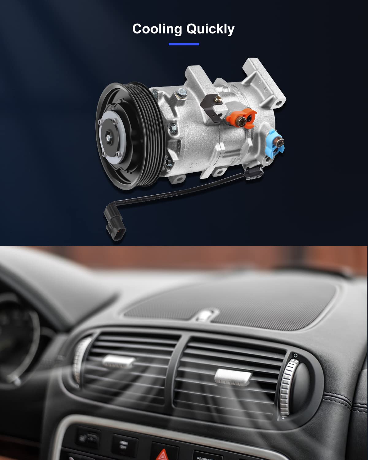 Snapklik.com : AC Compressor 2012-2017 Fit For Hyundai Accent 2012-2017 ...