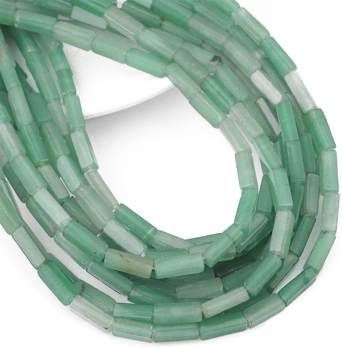 Natural Green Aventurine Tube Beads Rectangle 4x13mm 40cm/Strand Stone Beads for Jewelry Making - Image 6