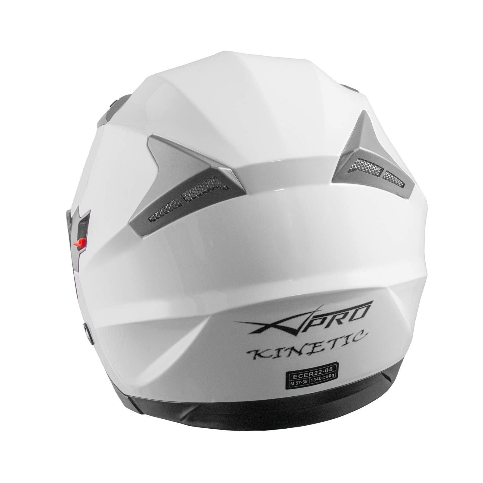 Demi Jet Casque Visière Pare Soleil ECE 22-05 Approuvé Moto Scooter A-Pro Kinetic Blanc XL