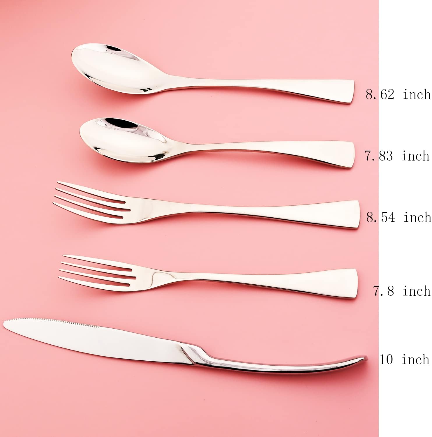 Gugrida Silver Silverware Set 20 Piece, Stainless Steel Flatware Service for 4, Cutlery Utensils Set Include Knives/Forks/Spoons Service for 4, Mirror Polished and Dishwasher Safe