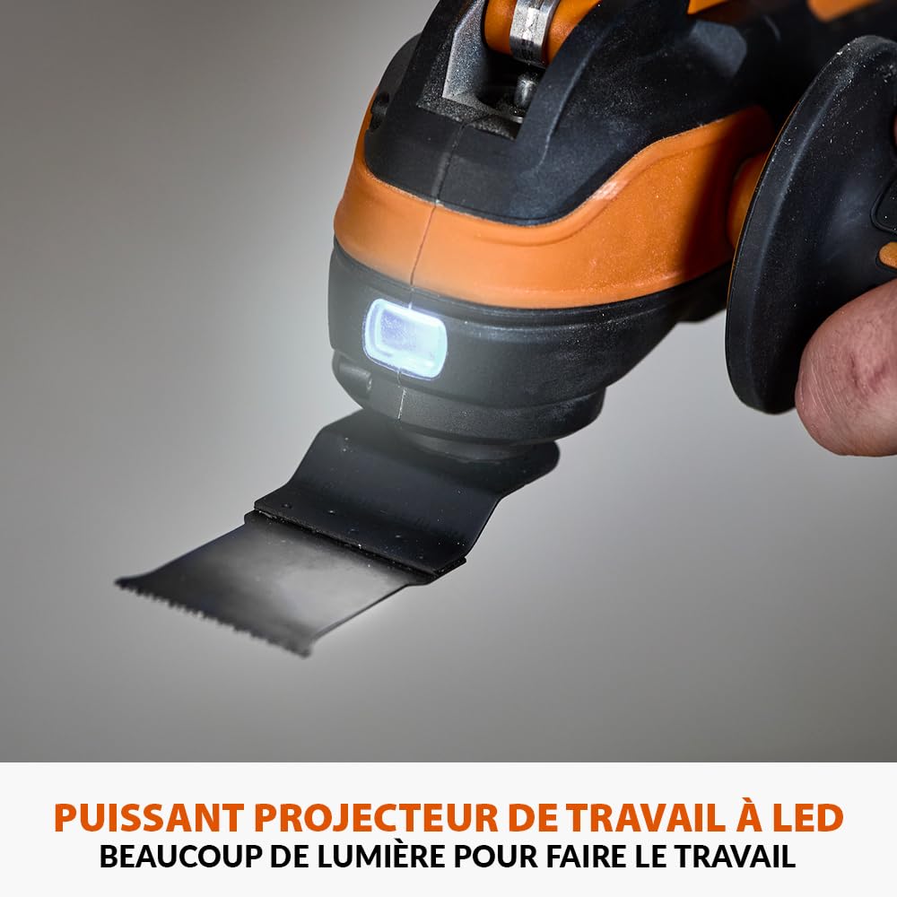 Evolution Power Tools R18MLT-Li Outil Multifonction Sans Fil Alimenté Par Batterie 18 V Li-Ion, Polyvalent Et Multi-Matériaux Pour Couper, Façonner, Gratter Et Poncer | Batterie Non Incluse