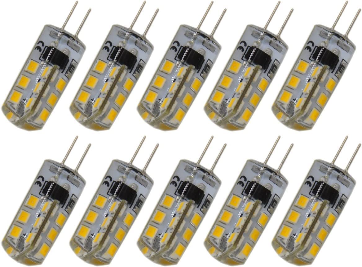 10pcs G4 Light Bulb AC 220V 4W 200LM SMD 3014 64-LED Bulbs Lamps Lights (Warm White)
